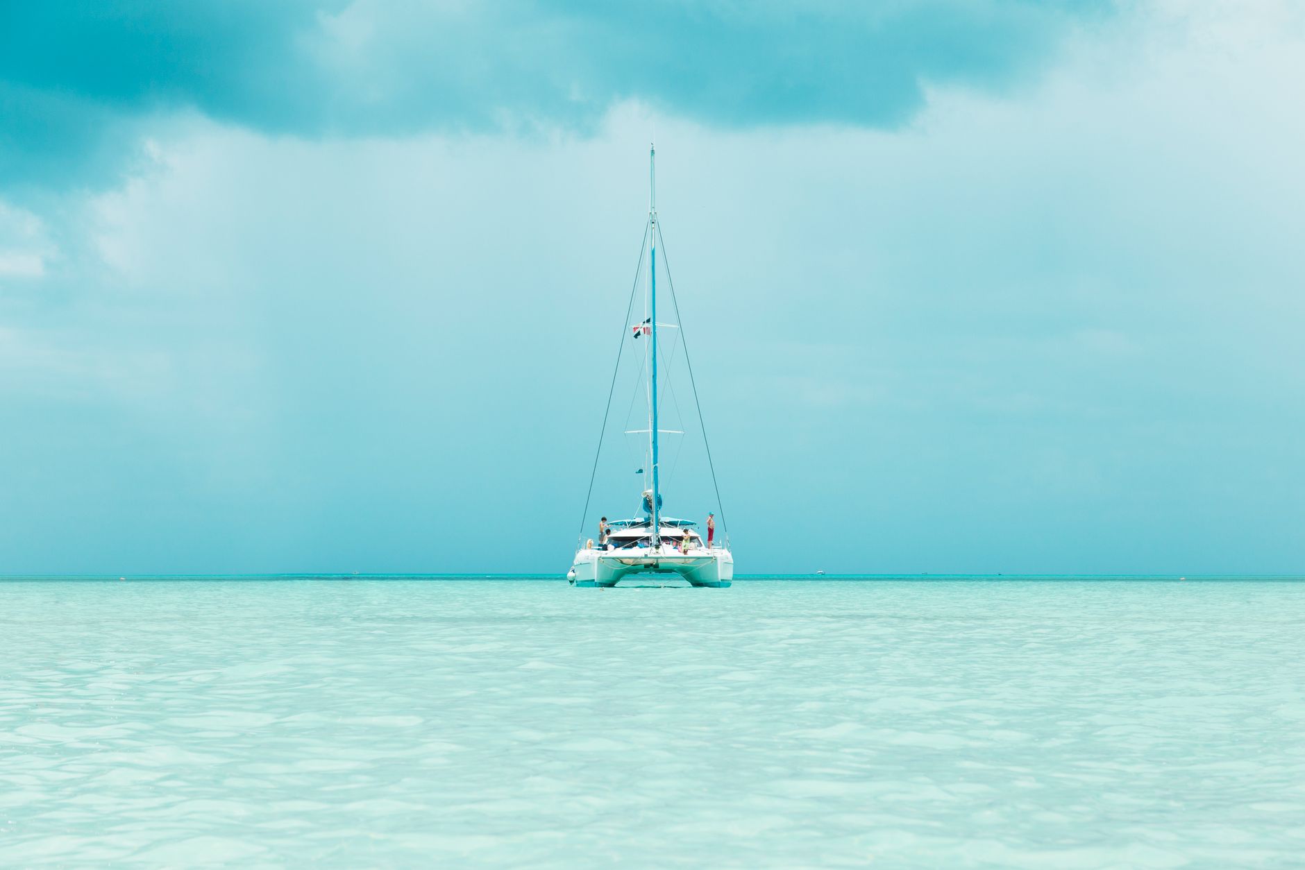Catamaran en mer des Caraïbes